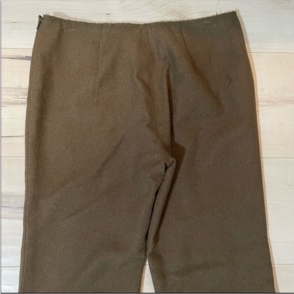 Tory Burch Brown Wool Wide Leg Sailor Button Front Dress Slacks Pants size 2 - Picture 9 of 13